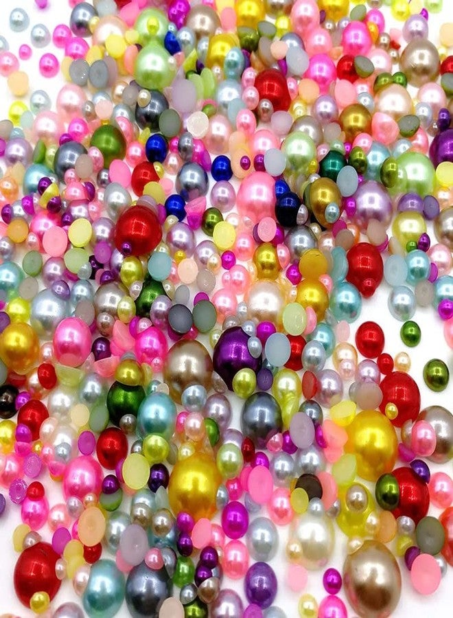 DIY Crafts Pack Of 750 Pcs, Mix Colour Sizes, As Image Half Round Imitation Pearls Flatback Satin Luster ABS Unsorted 3 (Pack Of 750 Pcs, Mix Colour Sizes) - Image 5